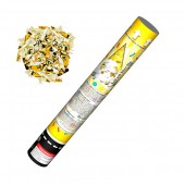 Пневмохлопушка 30 см, прямоугольники золото и серебро - Купить конфетти в Сургуте | серпантин - хлопушки