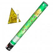 Пневмохлопушка 60 см, прямоугольники золото - Купить конфетти в Сургуте | серпантин - хлопушки